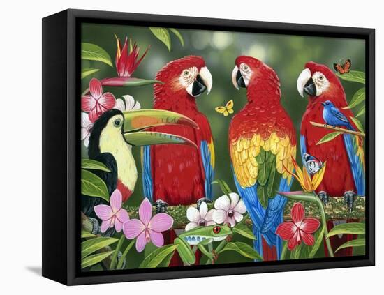 Tropical Friends-William Vanderdasson-Framed Premier Image Canvas