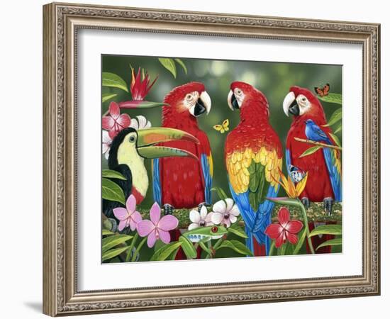 Tropical Friends-William Vanderdasson-Framed Giclee Print