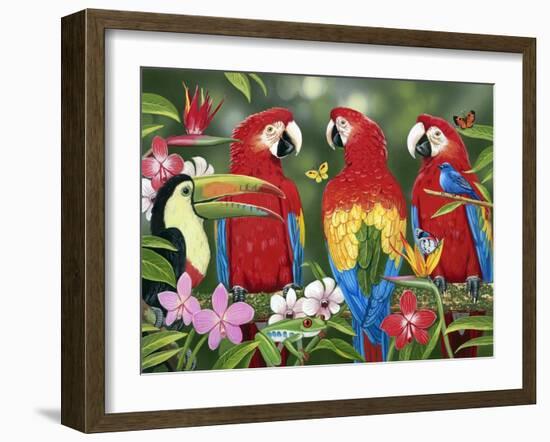 Tropical Friends-William Vanderdasson-Framed Giclee Print