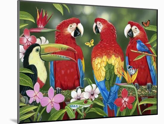 Tropical Friends-William Vanderdasson-Mounted Giclee Print