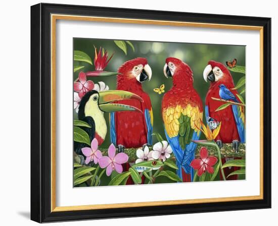 Tropical Friends-William Vanderdasson-Framed Giclee Print