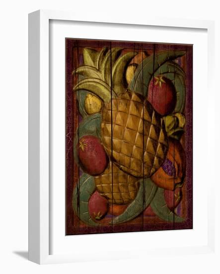 Tropical Fruit, Pineapple-Kate Ward Thacker-Framed Giclee Print