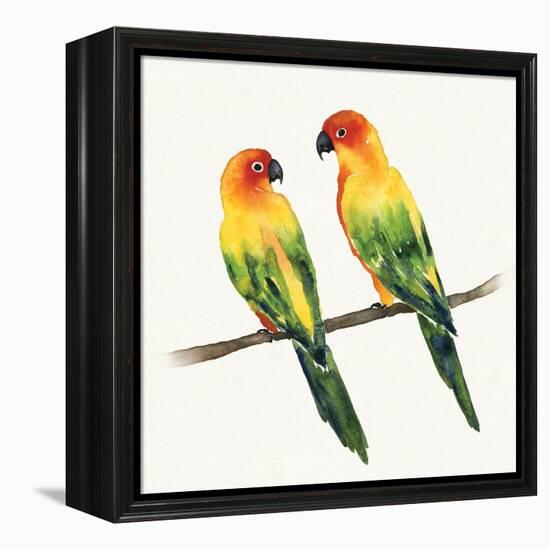 Tropical Fun Bird III-Harriet Sussman-Framed Stretched Canvas