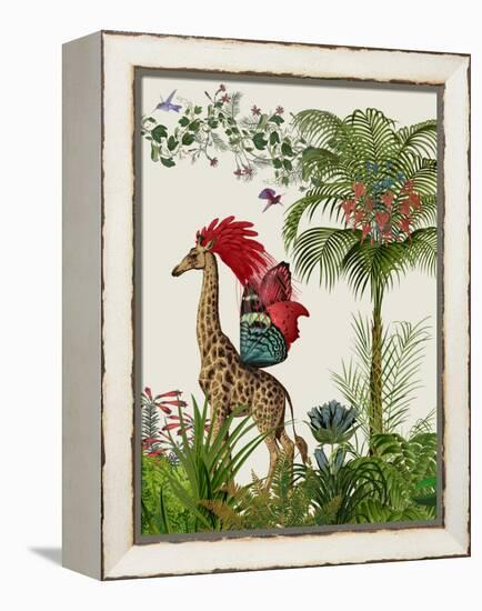 Tropical Giraffe 4-Fab Funky-Framed Stretched Canvas