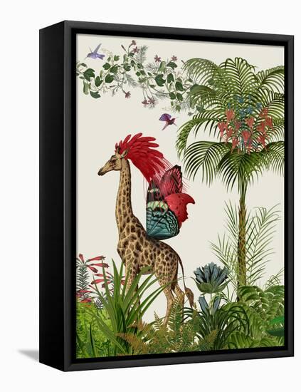 Tropical Giraffe 4-Fab Funky-Framed Stretched Canvas