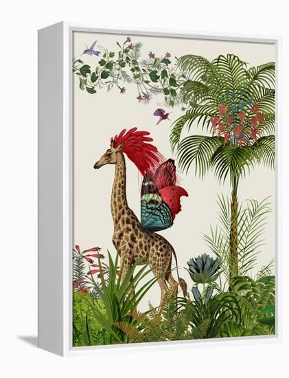 Tropical Giraffe 4-Fab Funky-Framed Stretched Canvas