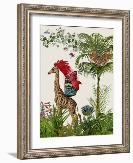 Tropical Giraffe 4-Fab Funky-Framed Art Print