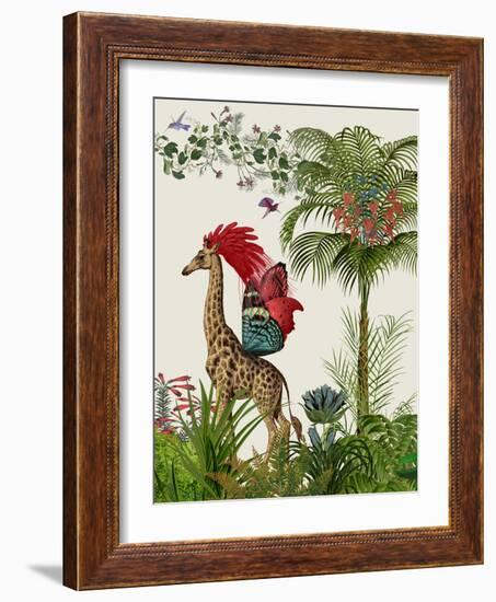 Tropical Giraffe 4-Fab Funky-Framed Art Print