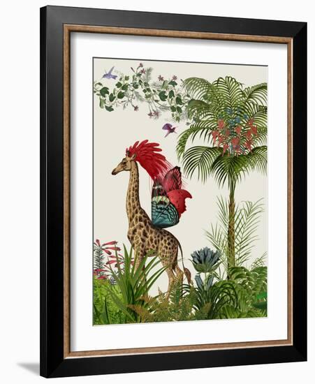 Tropical Giraffe 4-Fab Funky-Framed Art Print