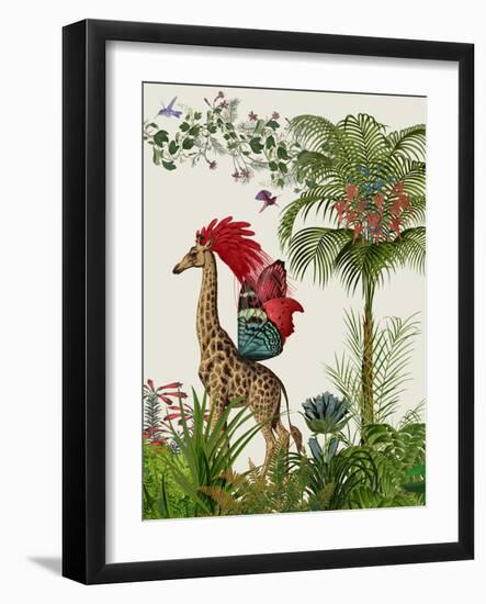 Tropical Giraffe 4-Fab Funky-Framed Art Print