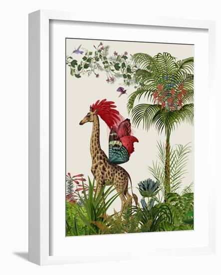 Tropical Giraffe 4-Fab Funky-Framed Art Print