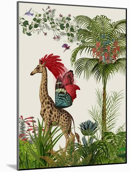 Tropical Giraffe 4-Fab Funky-Mounted Art Print