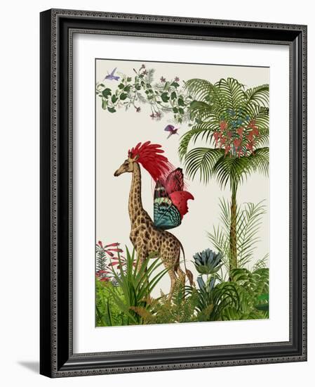 Tropical Giraffe 4-Fab Funky-Framed Art Print