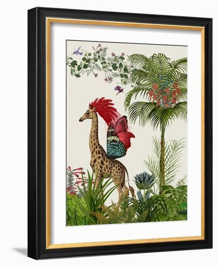 Tropical Giraffe 4-Fab Funky-Framed Art Print