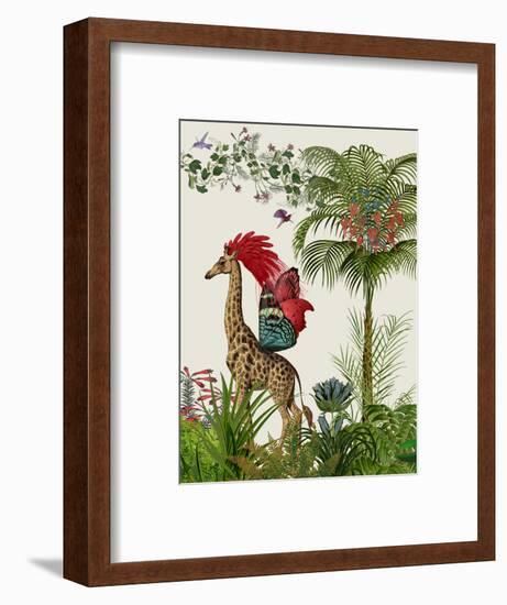 Tropical Giraffe 4-Fab Funky-Framed Art Print