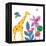 Tropical Giraffe-Jennifer McCully-Framed Stretched Canvas