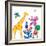 Tropical Giraffe-Jennifer McCully-Framed Art Print