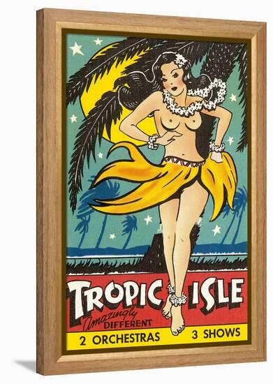 Tropical Girl Pin Up-null-Framed Stretched Canvas