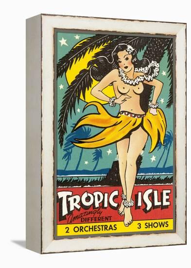 Tropical Girl Pin Up-null-Framed Stretched Canvas