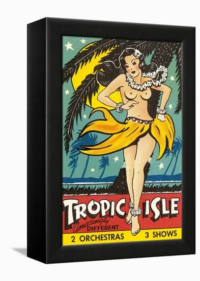 Tropical Girl Pin Up-null-Framed Stretched Canvas