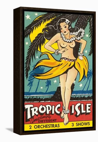 Tropical Girl Pin Up-null-Framed Stretched Canvas