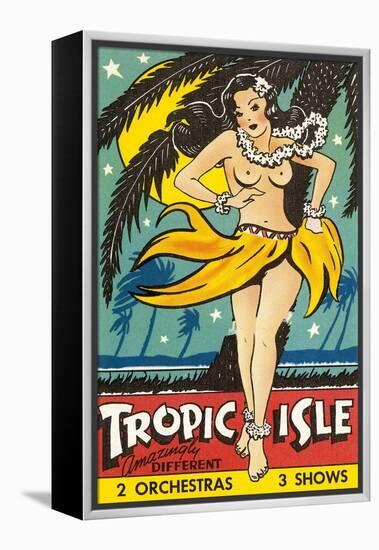 Tropical Girl Pin Up-null-Framed Stretched Canvas