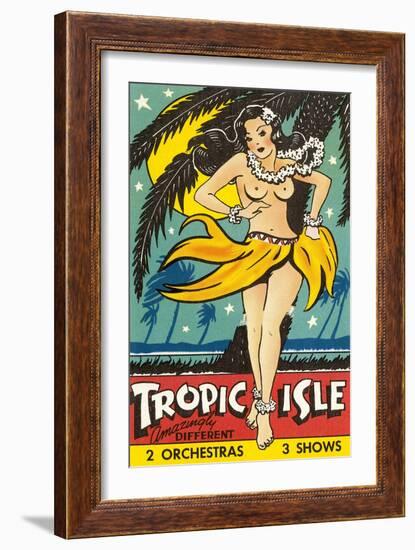 Tropical Girl Pin Up-null-Framed Art Print