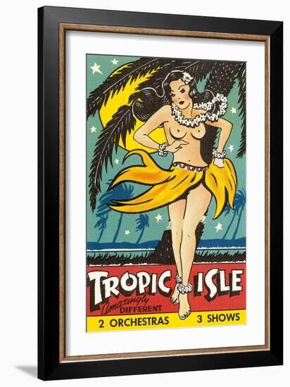 Tropical Girl Pin Up-null-Framed Art Print