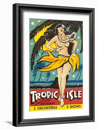 Tropical Girl Pin Up-null-Framed Art Print