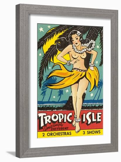 Tropical Girl Pin Up-null-Framed Premium Giclee Print