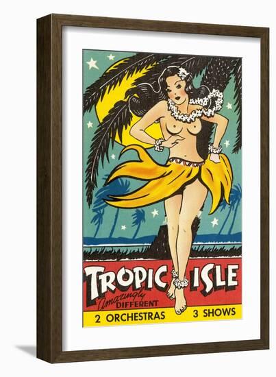 Tropical Girl Pin Up-null-Framed Premium Giclee Print