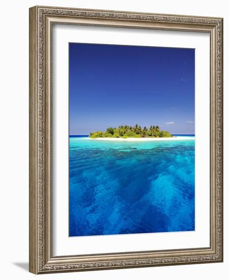 Tropical Island and Lagoon in Maldives, Indian Ocean, Asia-Sakis Papadopoulos-Framed Photographic Print