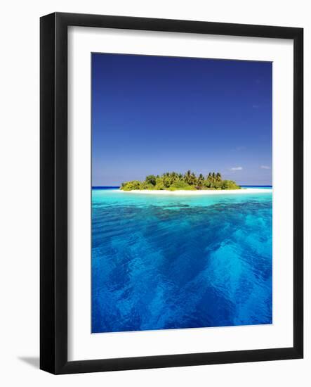 Tropical Island and Lagoon in Maldives, Indian Ocean, Asia-Sakis Papadopoulos-Framed Photographic Print