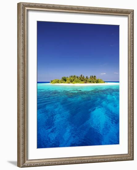 Tropical Island and Lagoon in Maldives, Indian Ocean, Asia-Sakis Papadopoulos-Framed Photographic Print