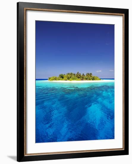 Tropical Island and Lagoon in Maldives, Indian Ocean, Asia-Sakis Papadopoulos-Framed Photographic Print