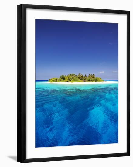 Tropical Island and Lagoon in Maldives, Indian Ocean, Asia-Sakis Papadopoulos-Framed Photographic Print