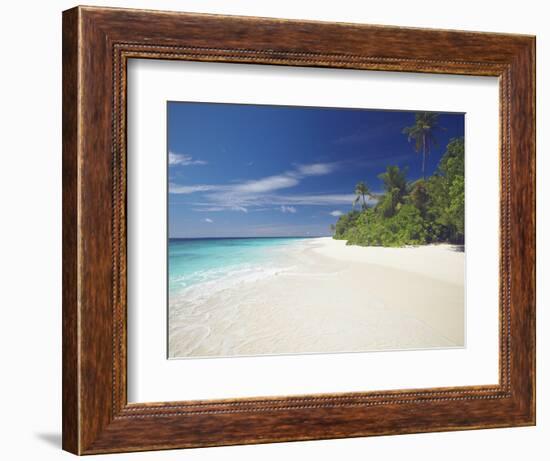 Tropical Island and Lagoon, Maldives, Indian Ocean, Asia-Sakis Papadopoulos-Framed Photographic Print