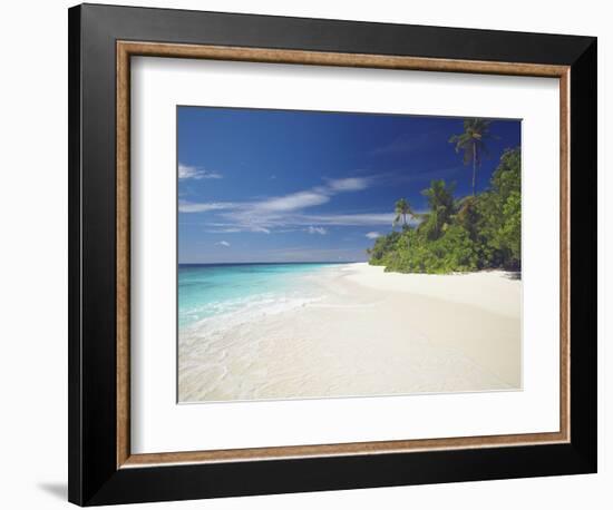 Tropical Island and Lagoon, Maldives, Indian Ocean, Asia-Sakis Papadopoulos-Framed Photographic Print