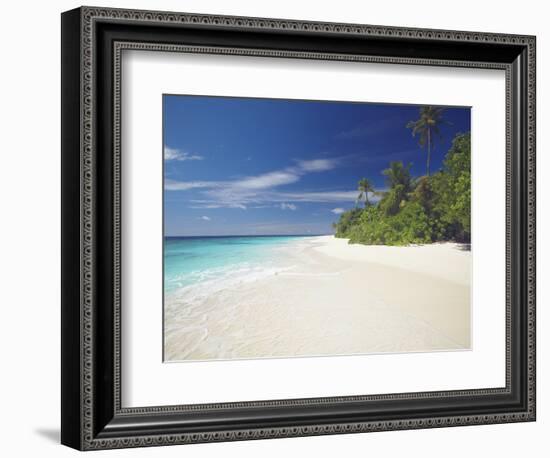 Tropical Island and Lagoon, Maldives, Indian Ocean, Asia-Sakis Papadopoulos-Framed Photographic Print