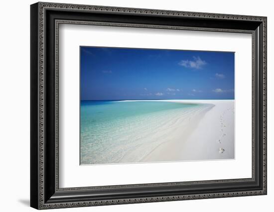 Tropical Island and Lagoon, Maldives, Indian Ocean, Asia-Sakis Papadopoulos-Framed Photographic Print