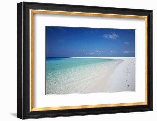 Tropical Island and Lagoon, Maldives, Indian Ocean, Asia-Sakis Papadopoulos-Framed Photographic Print