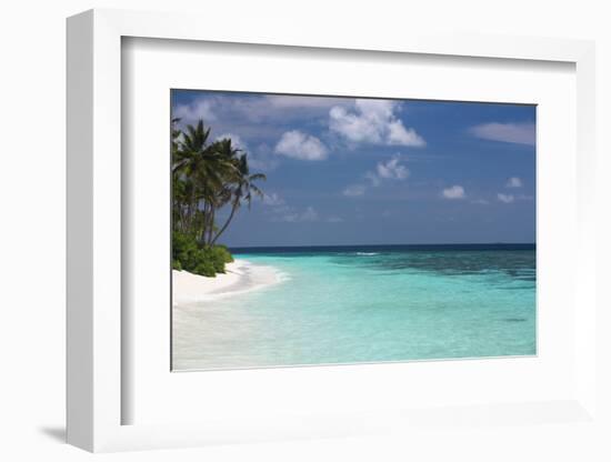 Tropical Island and Lagoon, Maldives, Indian Ocean, Asia-Sakis Papadopoulos-Framed Photographic Print