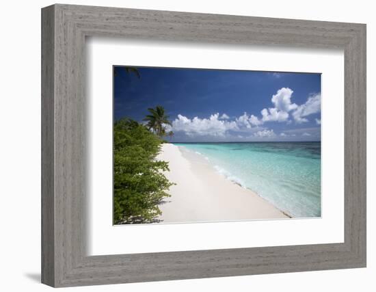 Tropical Island and Lagoon, Maldives, Indian Ocean, Asia-Sakis Papadopoulos-Framed Photographic Print