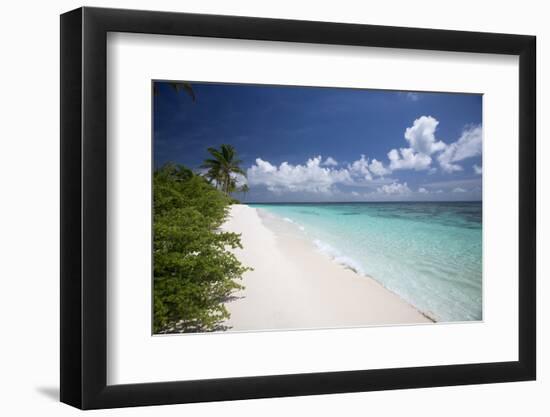 Tropical Island and Lagoon, Maldives, Indian Ocean, Asia-Sakis Papadopoulos-Framed Photographic Print