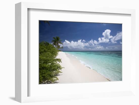 Tropical Island and Lagoon, Maldives, Indian Ocean, Asia-Sakis Papadopoulos-Framed Photographic Print