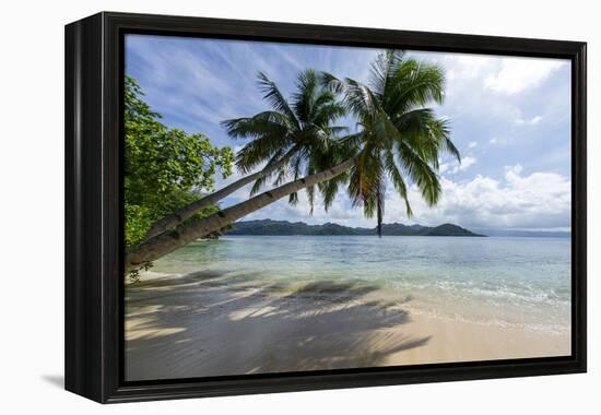 Tropical Island Beach at Matangi Island Resort, Vanua Levu, Fiji, Pacific-Louise Murray-Framed Premier Image Canvas