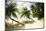 Tropical Island Beach with Hammock at Matangi Island Resort, Vanua Levu, Fiji, Pacific-Louise Murray-Mounted Photographic Print