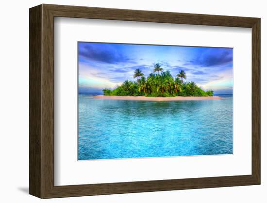 Tropical Island Of Maldives-null-Framed Art Print