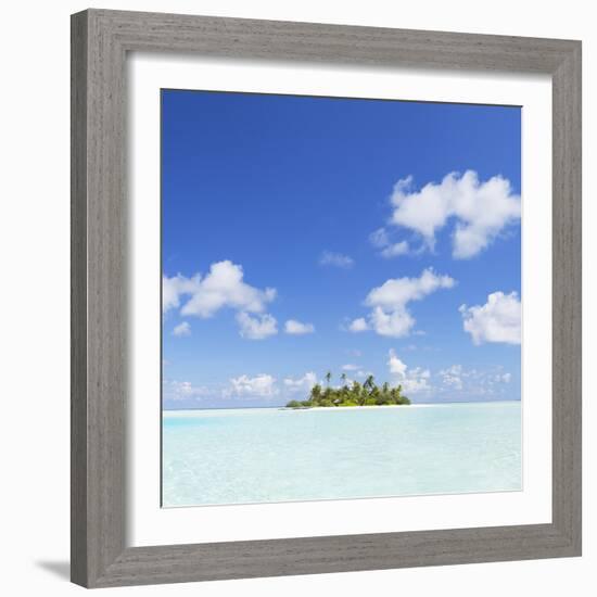 Tropical island, South Male Atoll, Kaafu Atoll, Maldives-Ian Trower-Framed Photographic Print