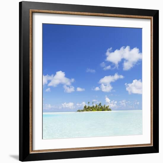 Tropical island, South Male Atoll, Kaafu Atoll, Maldives-Ian Trower-Framed Photographic Print